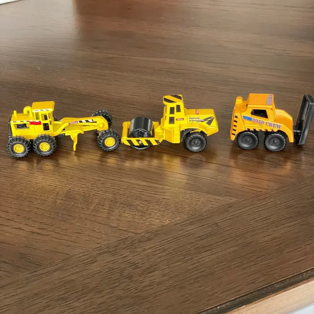 Maisto Tonka Road Crew Construction Equipment Lot Grader Forklift Roller FLAW